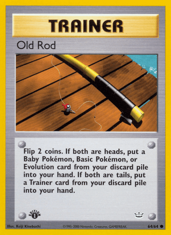 Old Rod, card 64 from Neo Revelation