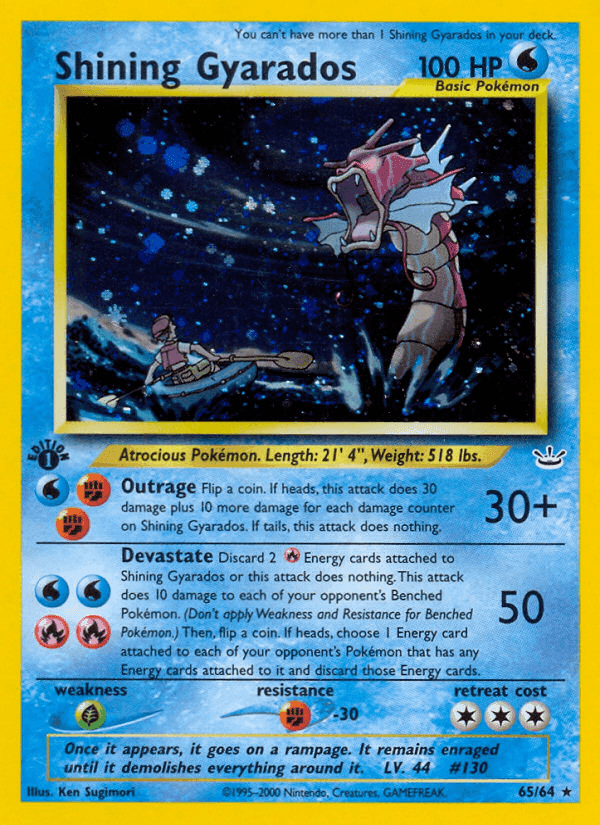 Shining Gyarados, card 65 from Neo Revelation