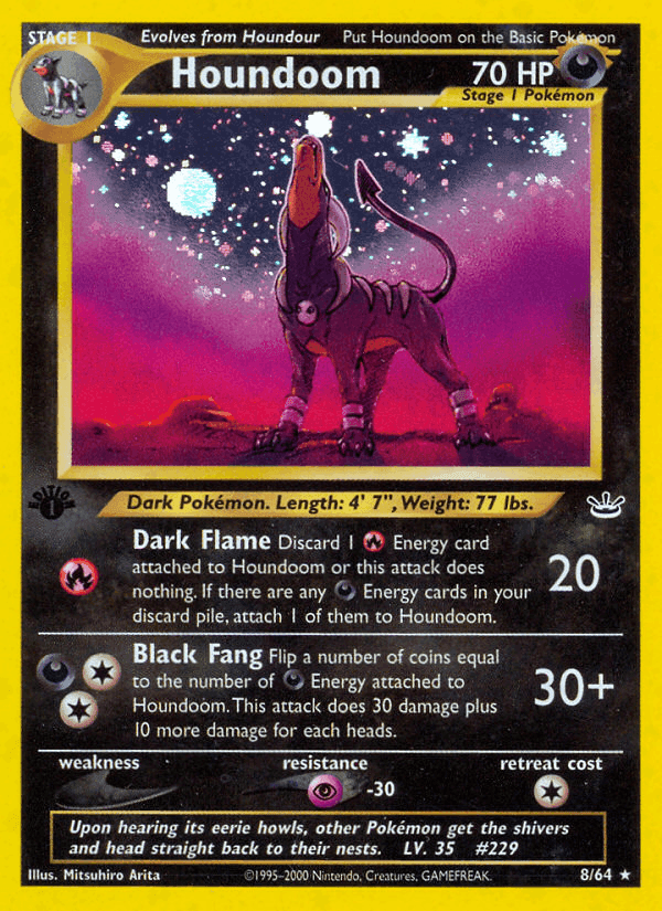 Houndoom, carta 8 di Neo Revelation