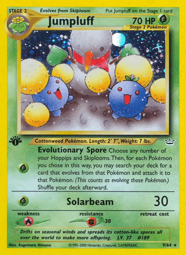 Jumpluff, card 9 from Neo Revelation