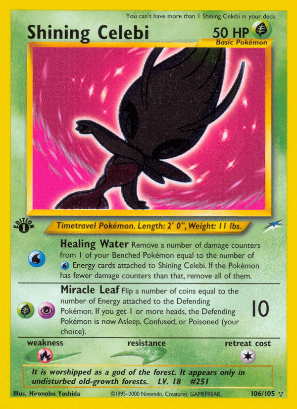 Shining Celebi, carta 106 de Neo Destiny