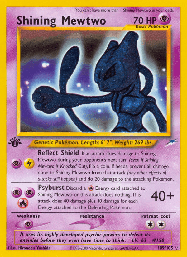 Shining Mewtwo, carta 109 de Neo Destiny