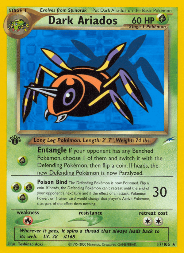 Dark Ariados, card 17 from Neo Destiny