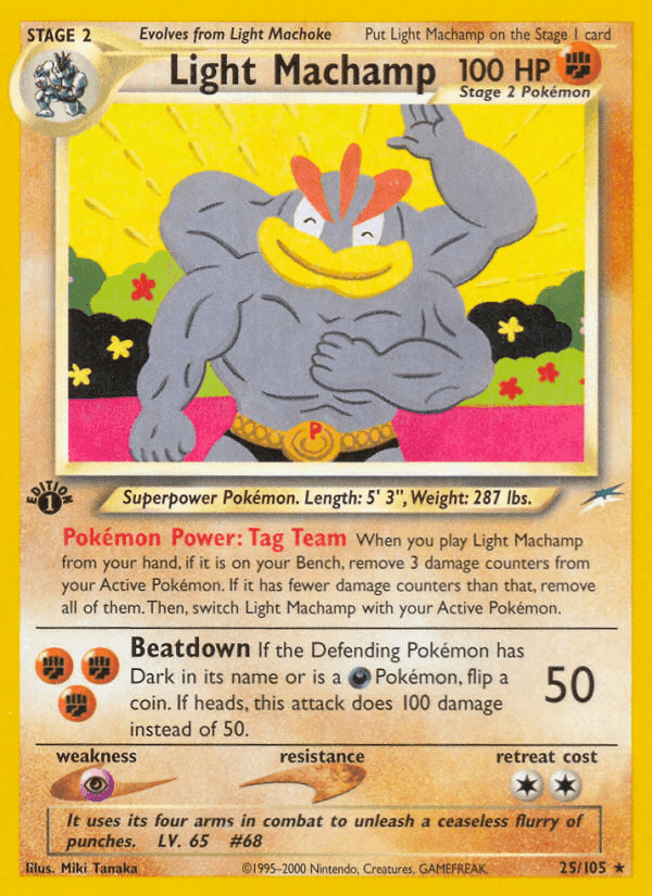 Light Machamp, card 25 from Neo Destiny