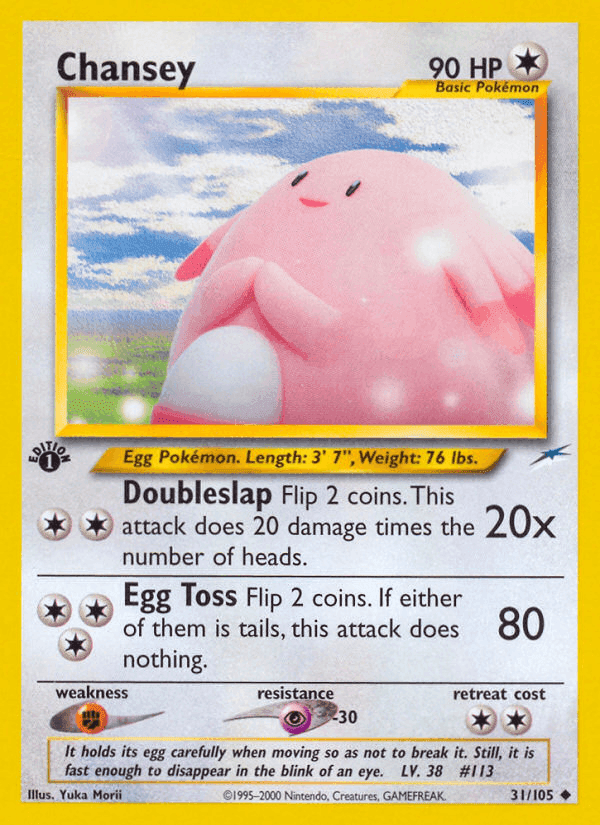 Chansey, carta 31 de Neo Destiny