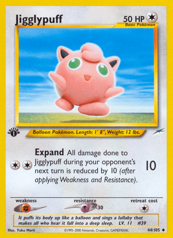 Jigglypuff, card 44 from Neo Destiny