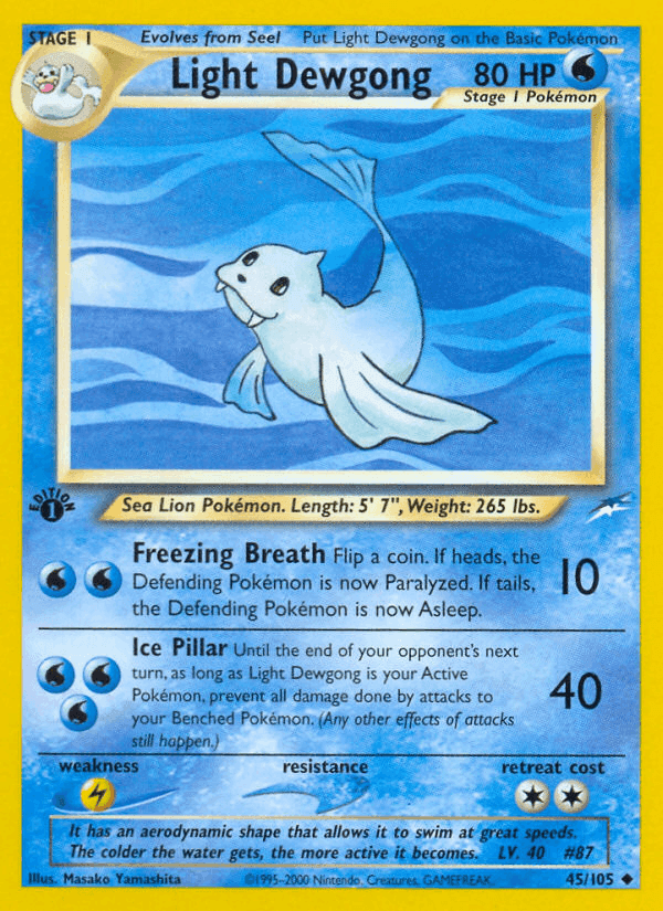 Light Dewgong, carte 45 de Neo Destiny