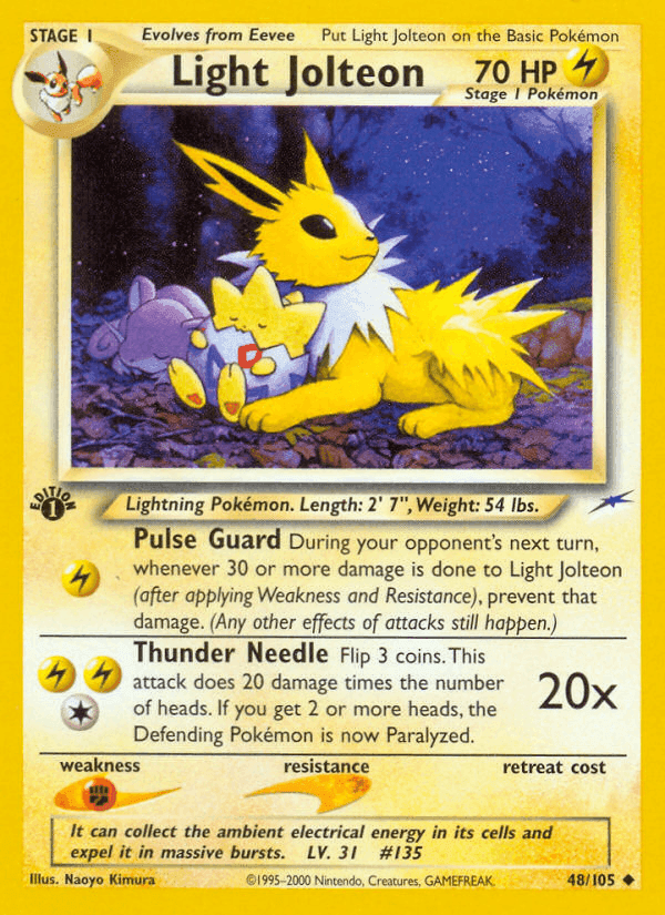 Light Jolteon, card 48 from Neo Destiny
