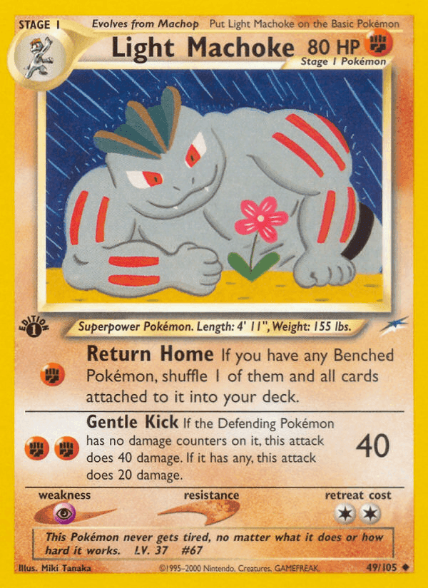 Light Machoke, card 49 from Neo Destiny