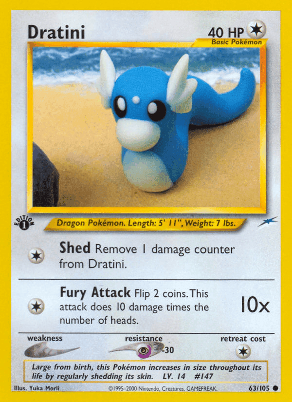 Dratini, card 63 from Neo Destiny
