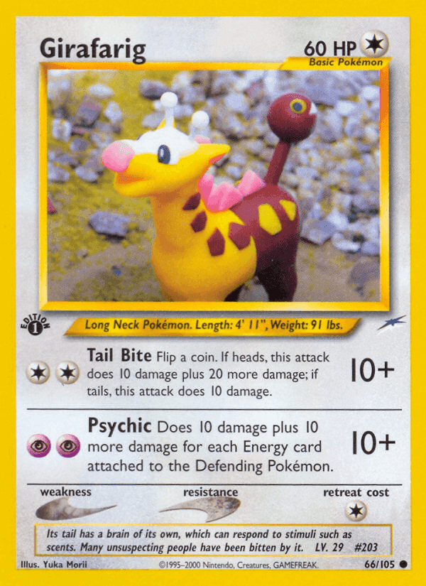 Girafarig, card 66 from Neo Destiny