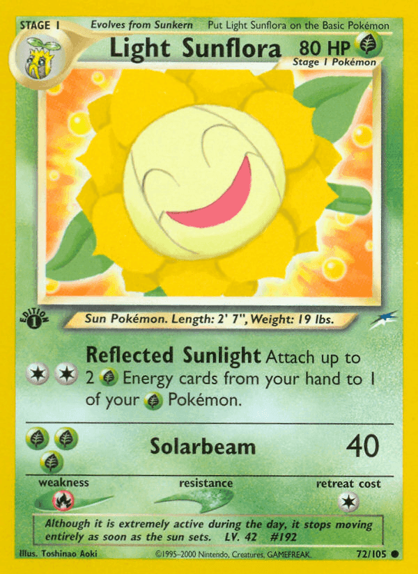 Light Sunflora, card 72 from Neo Destiny