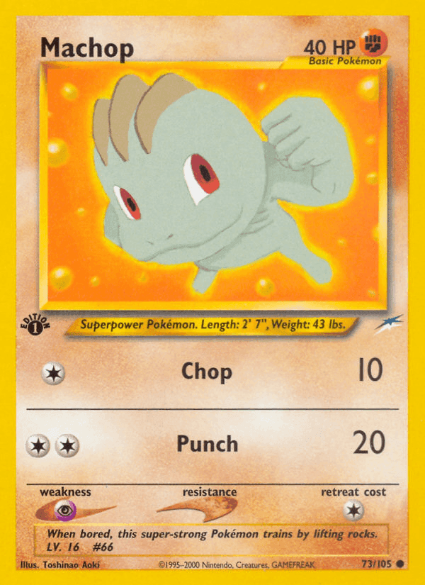 Machop, card 73 from Neo Destiny