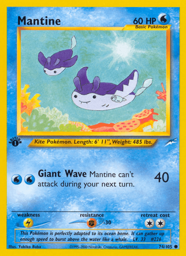 Mantine, card 74 from Neo Destiny