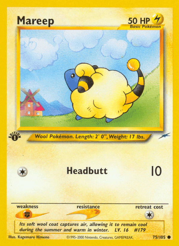 Mareep, card 75 from Neo Destiny