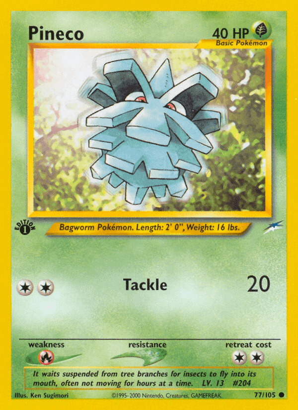 Pineco, card 77 from Neo Destiny