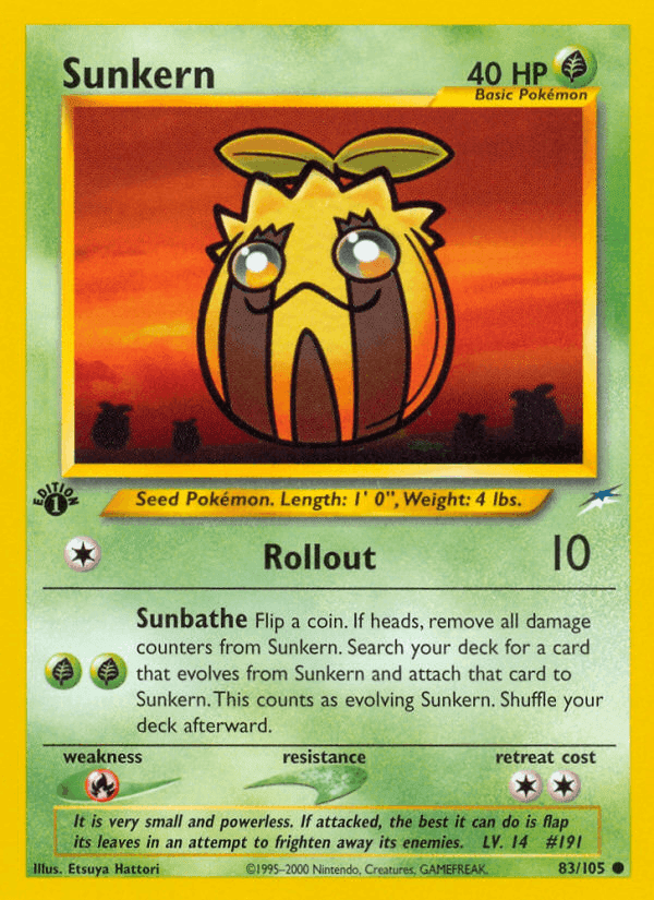 Sunkern, card 83 from Neo Destiny