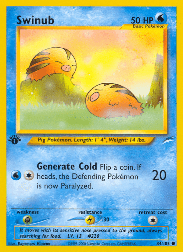 Swinub, card 84 from Neo Destiny