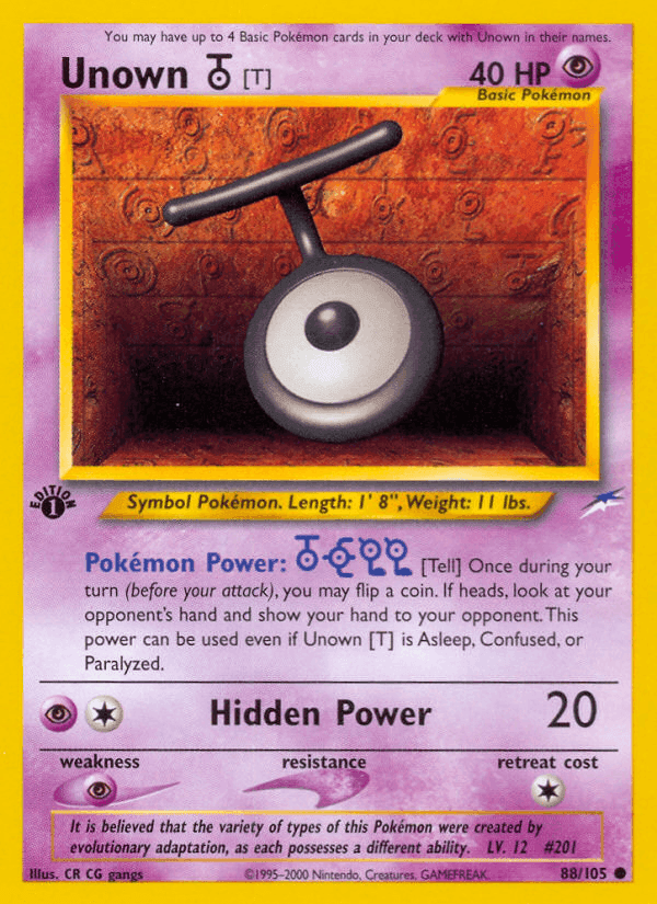 闇、そして光へ... の 88 番、Unown [T]