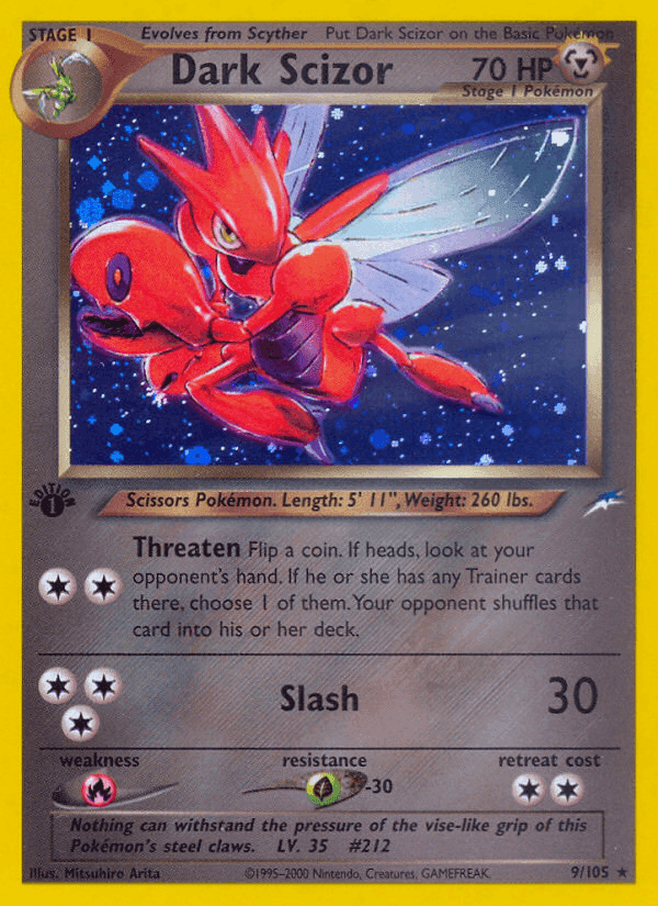 Dark Scizor, carta 9 de Neo Destiny