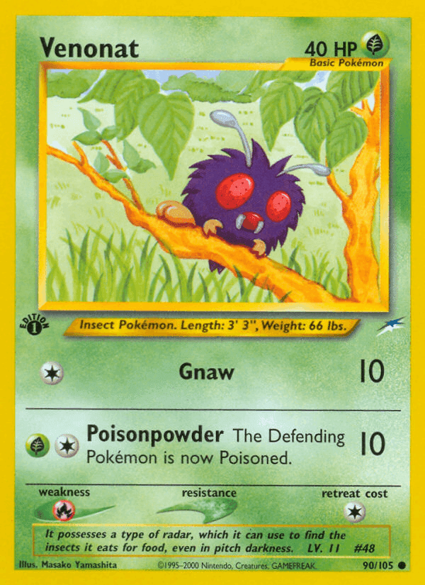 Venonat, card 90 from Neo Destiny
