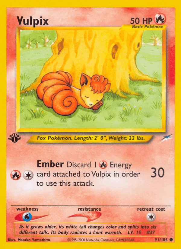 Vulpix, carte 91 de Neo Destiny