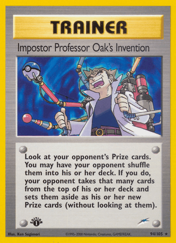 Impostor Professor Oak's Invention, card 94 from Neo Destiny