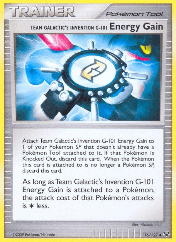 Team Galactic's Invention G-101 Energy Gain, carta 116 de Platino