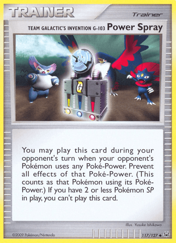 Team Galactic's Invention G-103 Power Spray, card 117 from Platinum