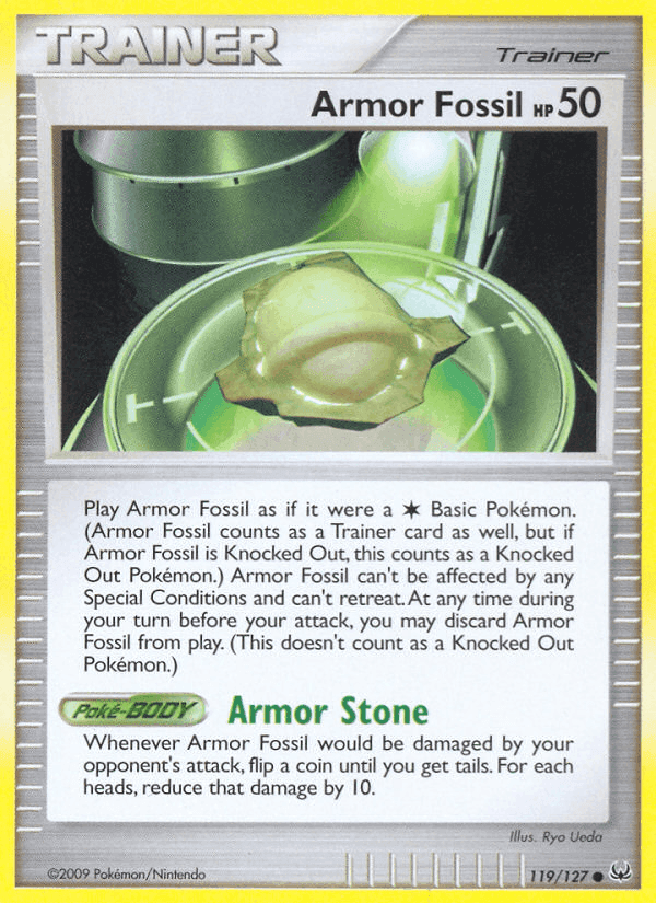 Armor Fossil, card 119 from Platinum