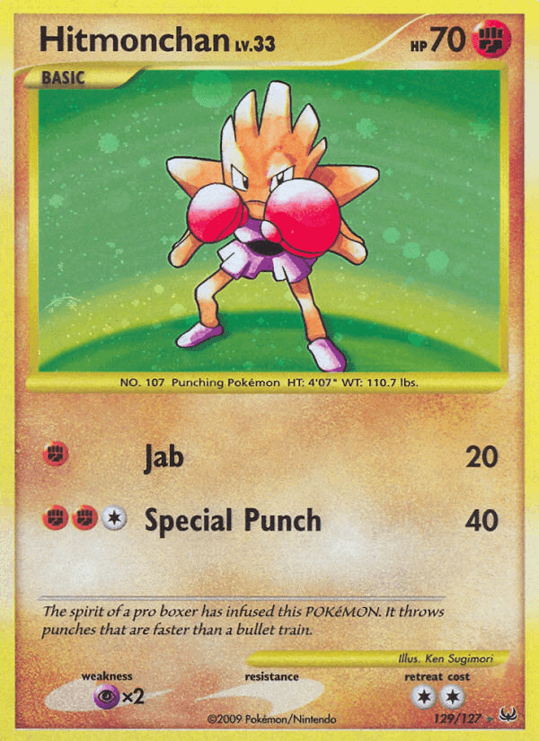 Hitmonchan, card 129 from Platinum