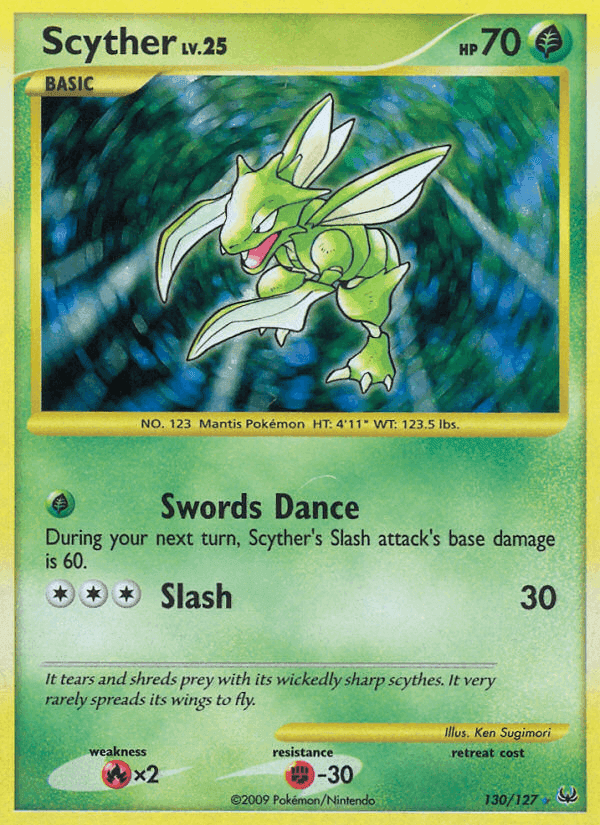 Scyther, card 130 from Platinum