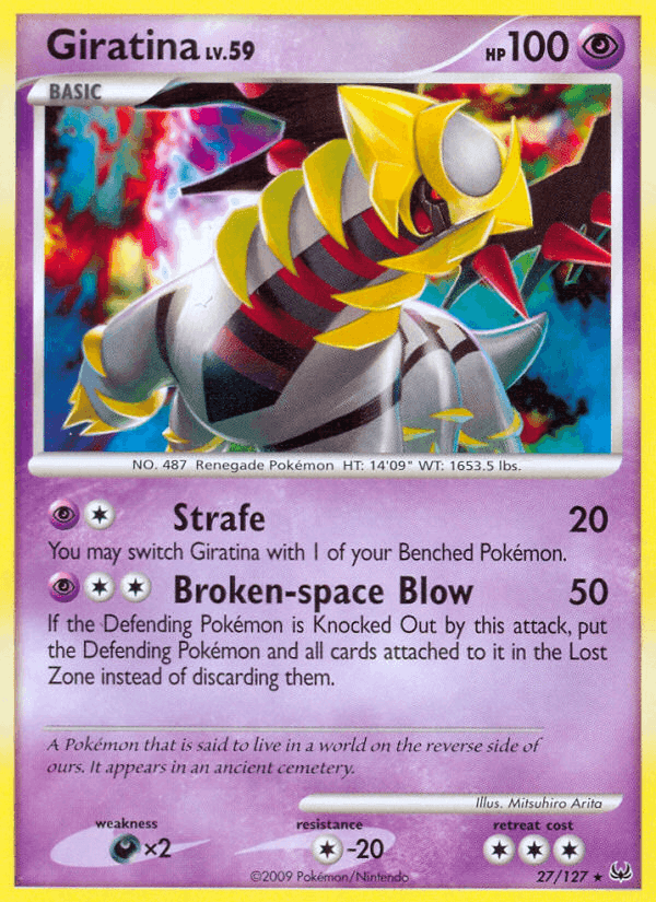 Giratina, carta 27 di Platino