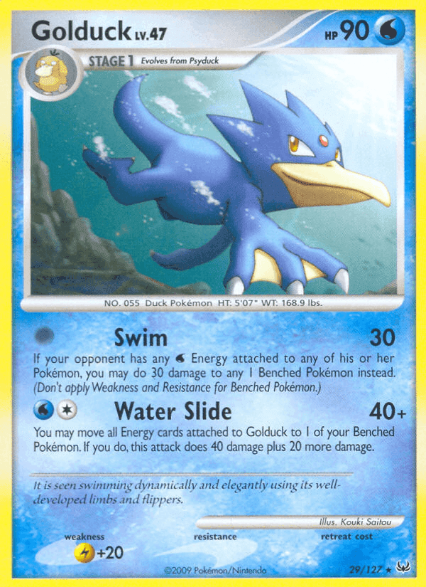 Golduck, carta 29 di Platino