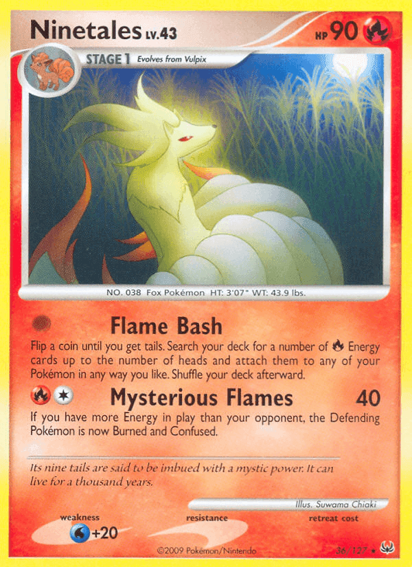 Ninetales, carta 36 de Platino