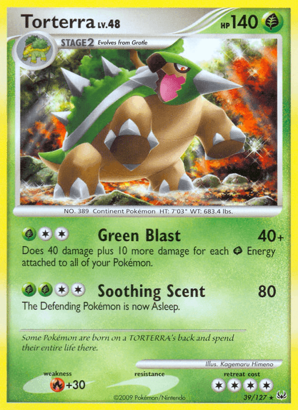Torterra, carta 39 di Platino