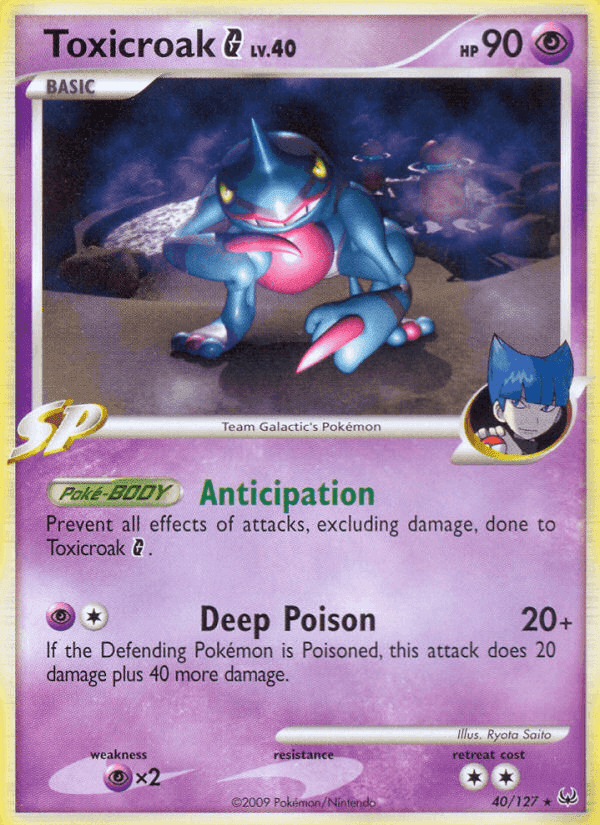 Toxicroak G, carta 40 di Platino