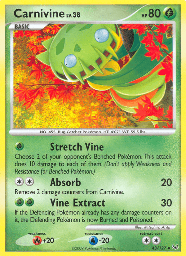 Carnivine, carta 43 di Platino