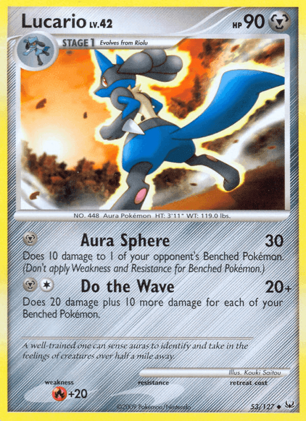 Lucario, carta 53 di Platino