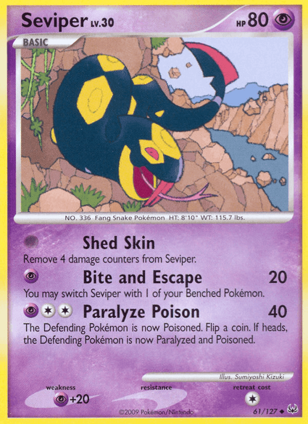 Seviper, card 61 from Platinum