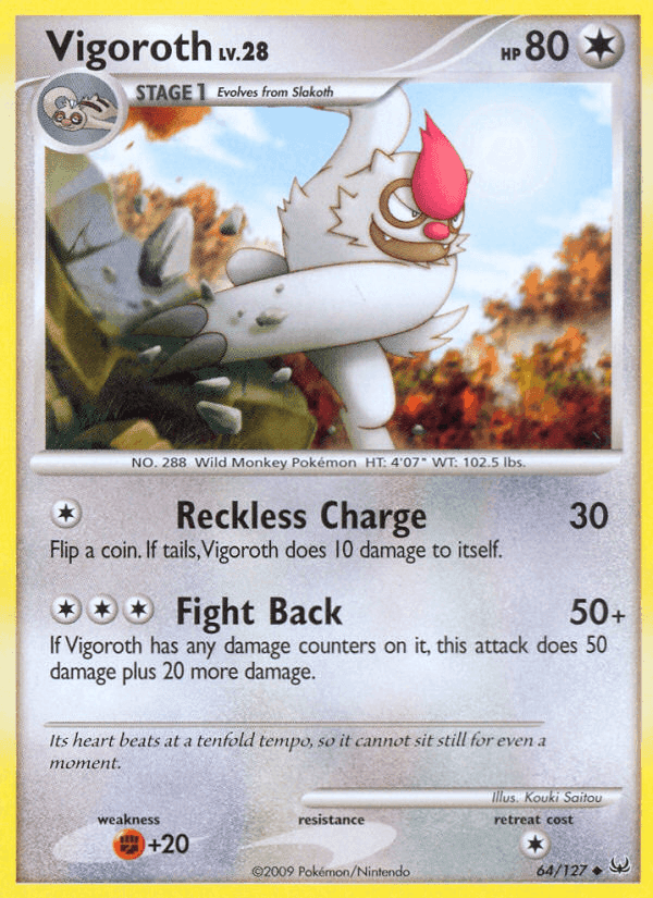 Vigoroth, card 64 from Platinum