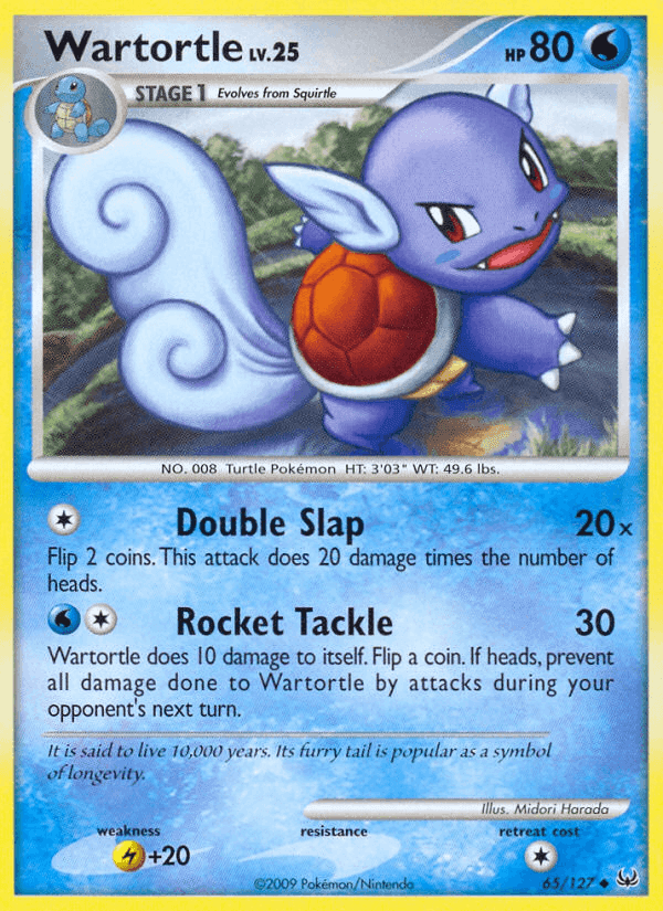 Wartortle, card 65 from Platinum