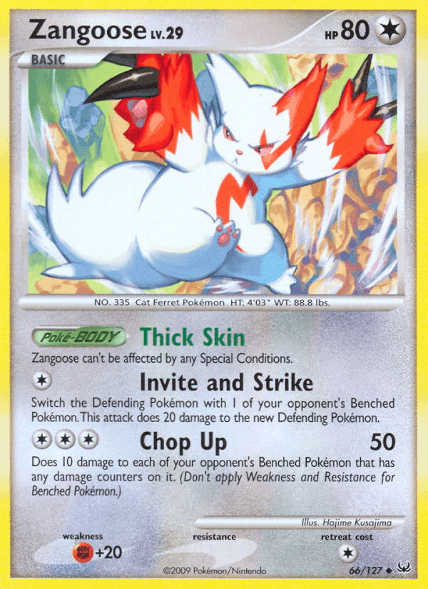 Zangoose, card 66 from Platinum