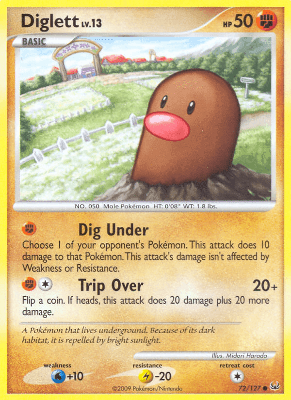 Diglett, card 72 from Platinum