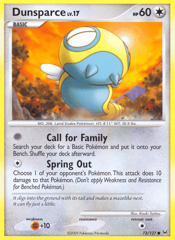 Dunsparce, card 73 from Platinum
