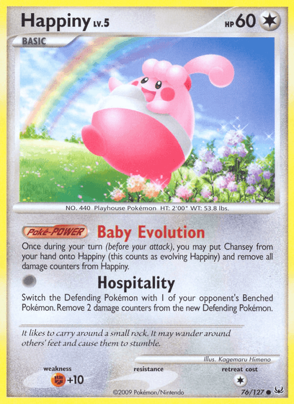 Happiny, card 76 from Platinum