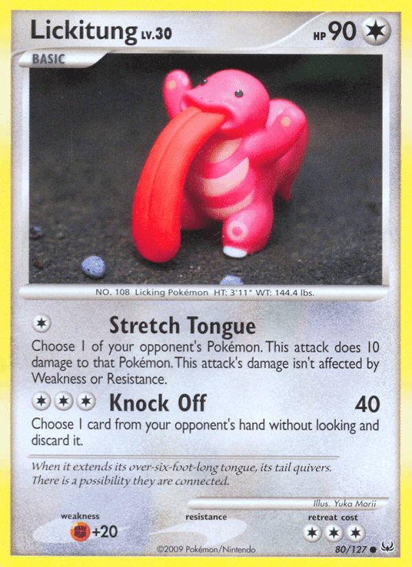 Lickitung, card 80 from Platinum