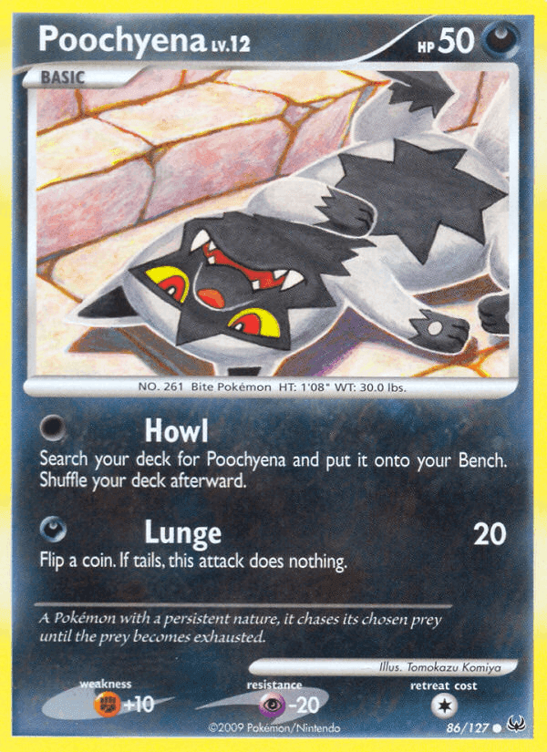 Poochyena, card 86 from Platinum