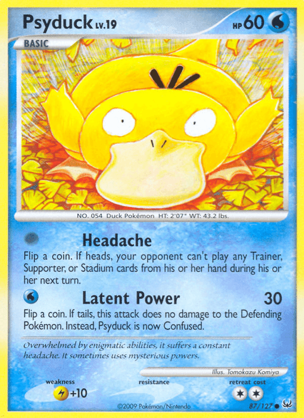 Psyduck, card 87 from Platinum