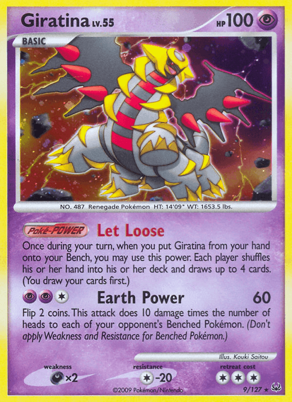 Giratina, carta 9 de Platino